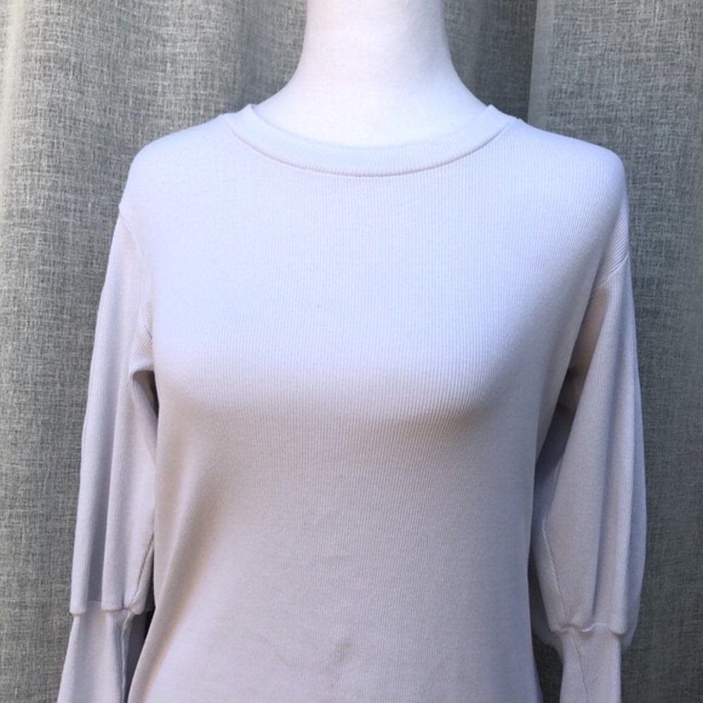 Veronica Beards Jeans white long sleeve, Sz M - Picture 4 of 13